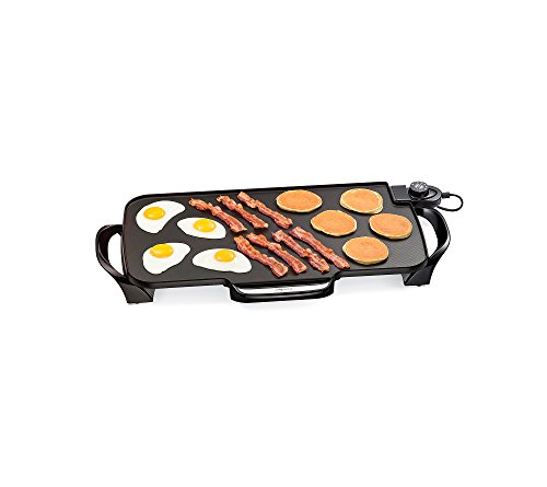 Presto 07061 22-inch Electric Griddle With Removable Handles, Black, 22-inch